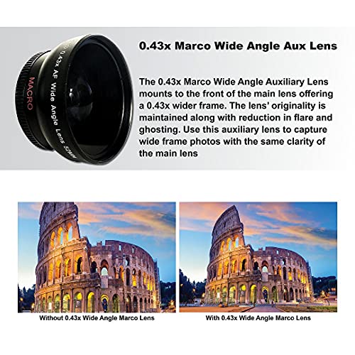 Canon EOS 2000D / Rebel T7 Digital SLR Camera 24.1MP with 18-55mm Zoom Lens + ZeeTech Accessory Bundle, 2 Pack SanDisk 32GB Memory Card, Telephoto and Wideangle Lenses, Flash, Tripod