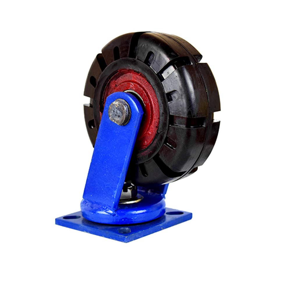 Roulettes Industrielles Pivotantes en Caoutchouc,Roulettes de Meubles Lourd,Bande de Roulement des Pneus,Roulement à Billes,Antidérapant,Charge 2400lb,pour Chariots,Table de Travail (250MM,Universel)