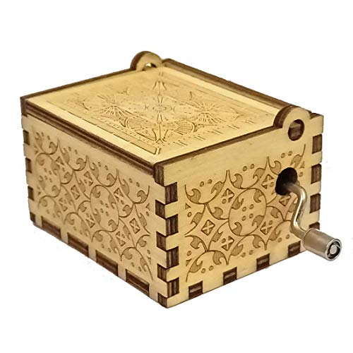 Image of Zesta Money Heist Wooden Musical Box Gift | Vintage Music Crank Mini Collectible for Girlfriend, Boyfriend, Husband, Wife | Unique Musical Gifts for Music Lovers | Classic Wooden Box