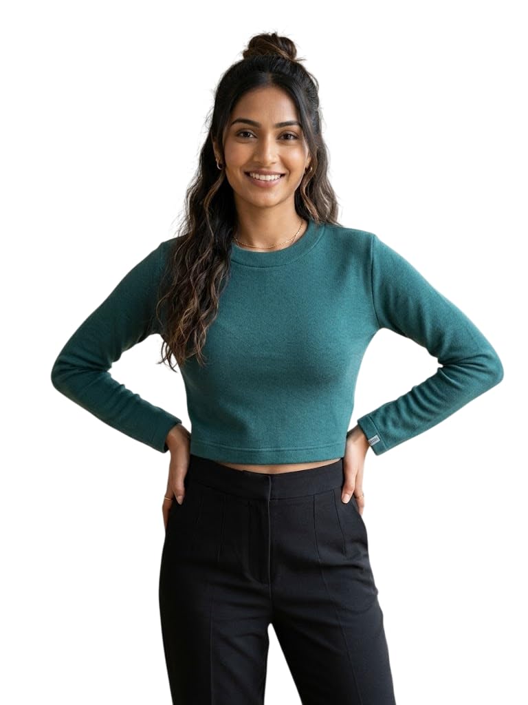 twenty me Winter Casual Wear Wool Streatch Full Sleeve Round Neck with Zipper Women's Sweater (6586)-picture-38