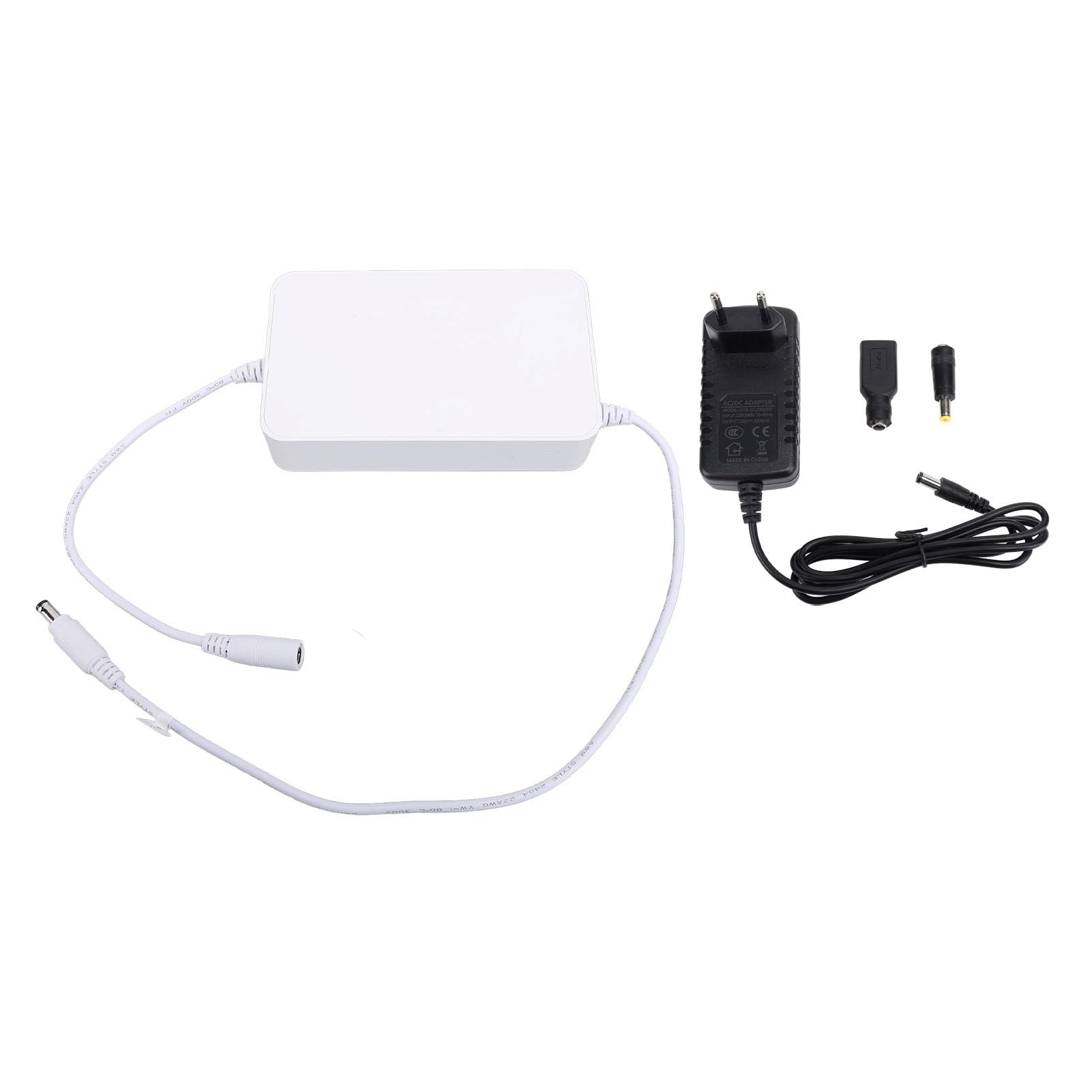 YWBL-WH Mini DC UPS UPS 9000 MAh Copia de Seguridad Fuente de Alimentación de Respaldo No Interrumpir para el Enrutador de Cámara DC 9V 2A, Fuente de Alimentación Portátil para Viajes en el Hogar