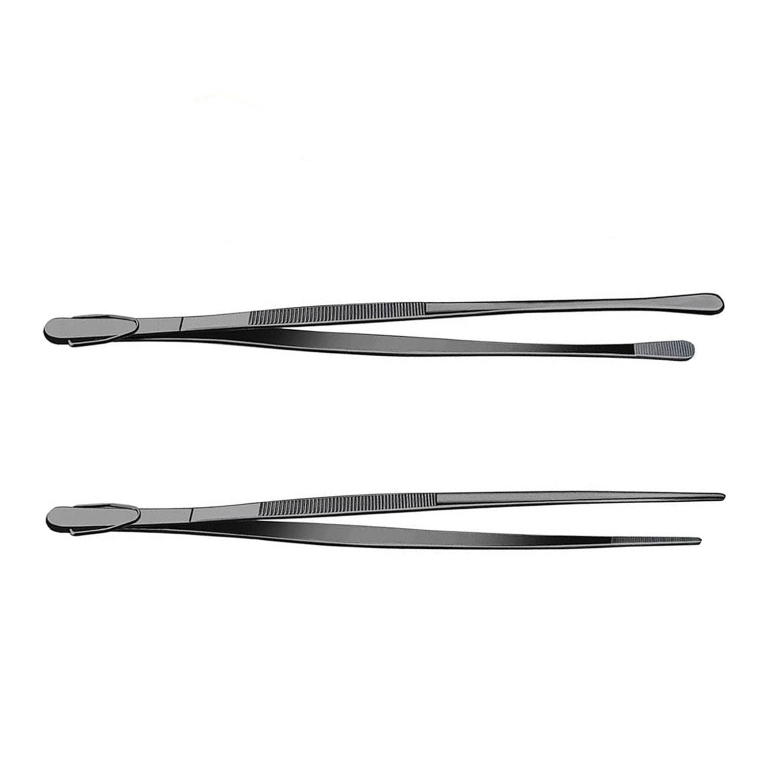 LXJLXD Of 2 Nonrust Steel Kitchen Tongs with Nonslip Tip Utensils for Cooking and Grilling 30cm Tongs Set