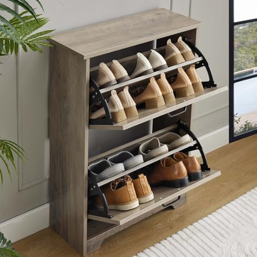 Seekverse Gray Shoe Cabinet