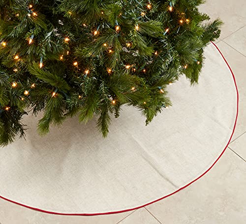Toscana Tree Skirt With Red Piping #TOP3