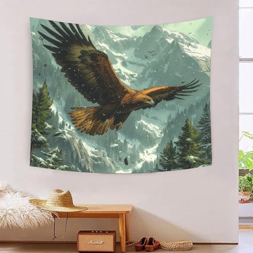 Tapisserie murales decoration pour chambre et dortoir etudiant grand tissu aigle 3D