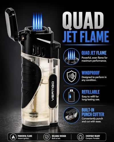 Encendedor F.e.s.s Stinger Quad Torch Transparente miniatura 6