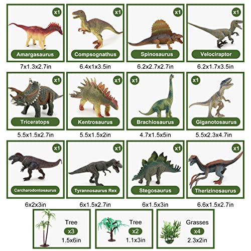 Kramow Giocattoli Dinosauri Set 24 PCS,Regalo