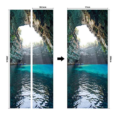 Zy-Kl 3D Door Sticker Wall Decals Mural Wallpaper, Waterproof And Moisture Peel And Stick Vinyl Door Mural Decals For Dormitory, Office And Home Decor，30.3X78.7 Inch Pvc Door Decal (Mt3489) #TOP1