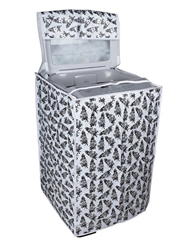 Image of Classic Top Load Washing Machine Cover Suitable For Bosch 7 Kg, 7.5 Kg, 8 Kg, 8.5 Kg (58cmsX58cmsX87cms, Black & White)