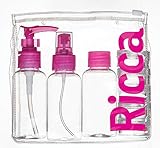 Kit para Viagem com Tampas - Transparente/Rosa