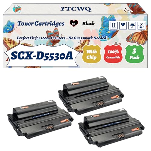 Compatible for Samsung SCX-D5530A Toner Cartridges Work for Samsung SCX-5330N SCX-5530FN SCX-5530N Printers, with Chip, High Yield 5000 Pages, High-Definition Printing (3 Pack Black)