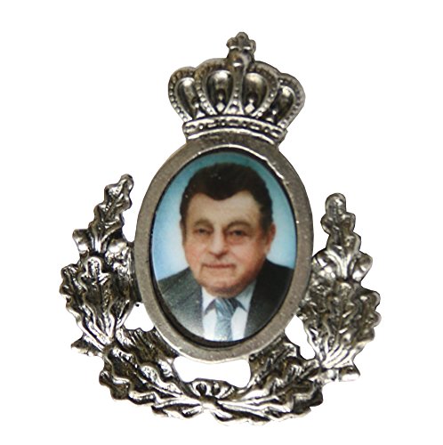 Breiter Hutanstecker Hutabzeichen Hutschmuck Trachten-Anstecker Franz Josef Strauss 3 x 3,5 cm mit Ehrenkranz - Trachtenpin Brosche Cover
