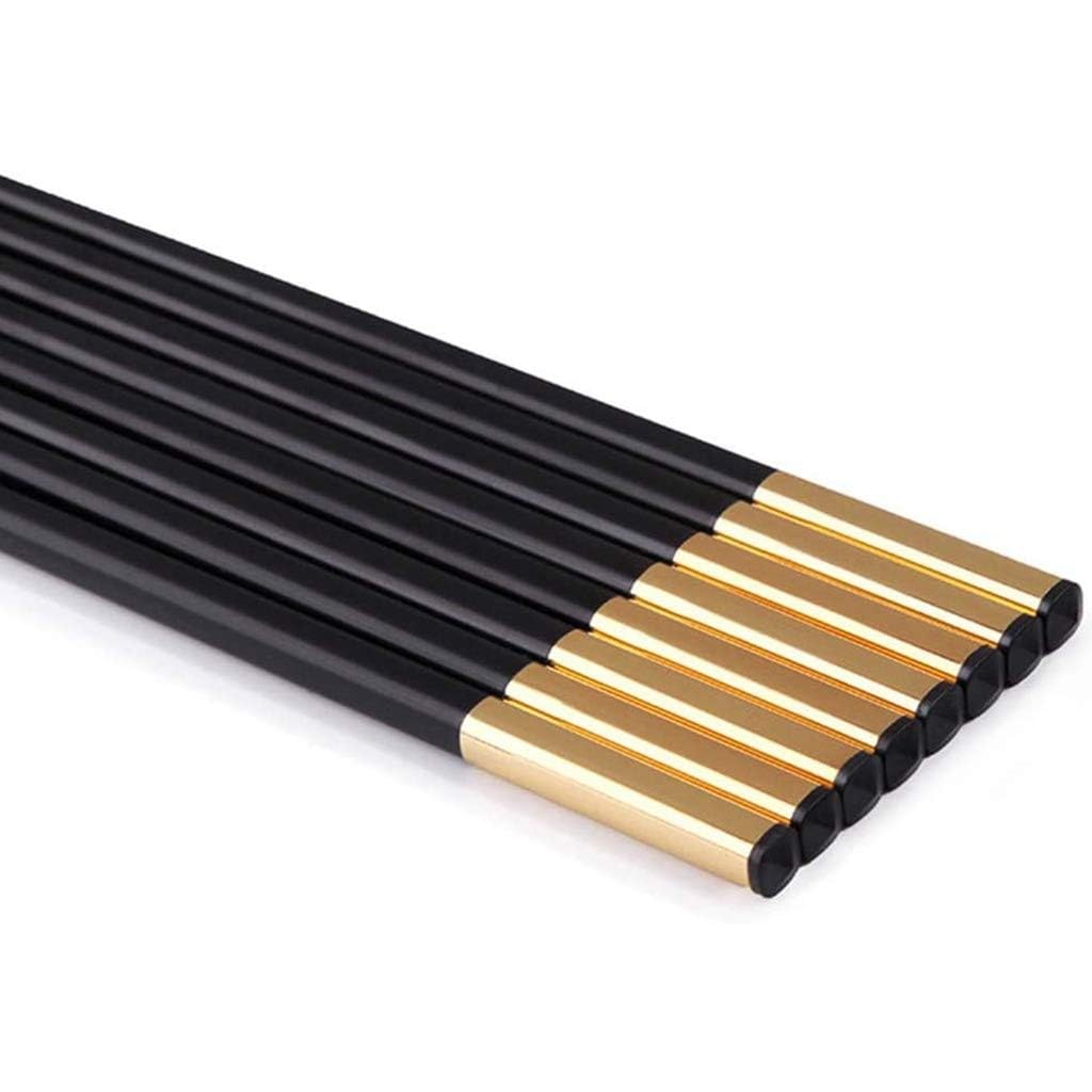 baguettes chinoises réutilisables cooking chopsticks Baguettes, 10 paires de baguettes rondes japonaises et coréennes, baguettes en fibre de verre noire