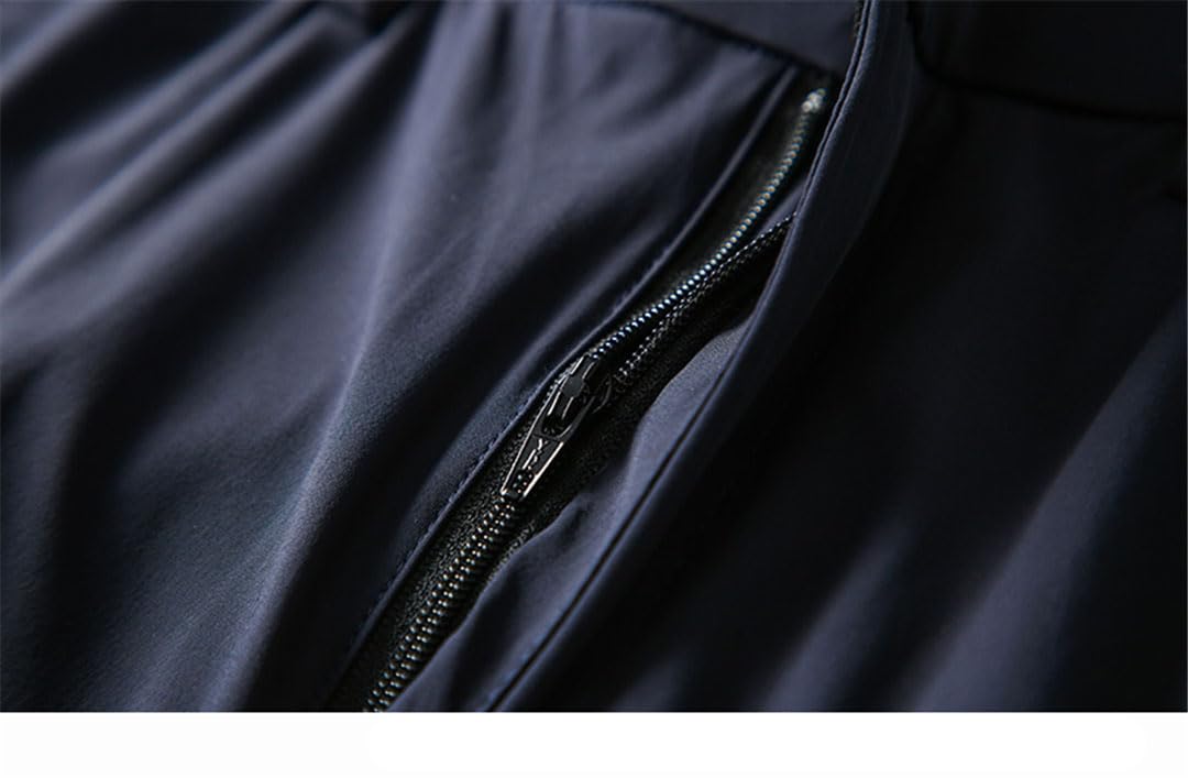 Pantalones Masculinos Verano Rectos Mediados Sueltos Longitud Total Pantalones Casuales Pantalones De Trabajo
