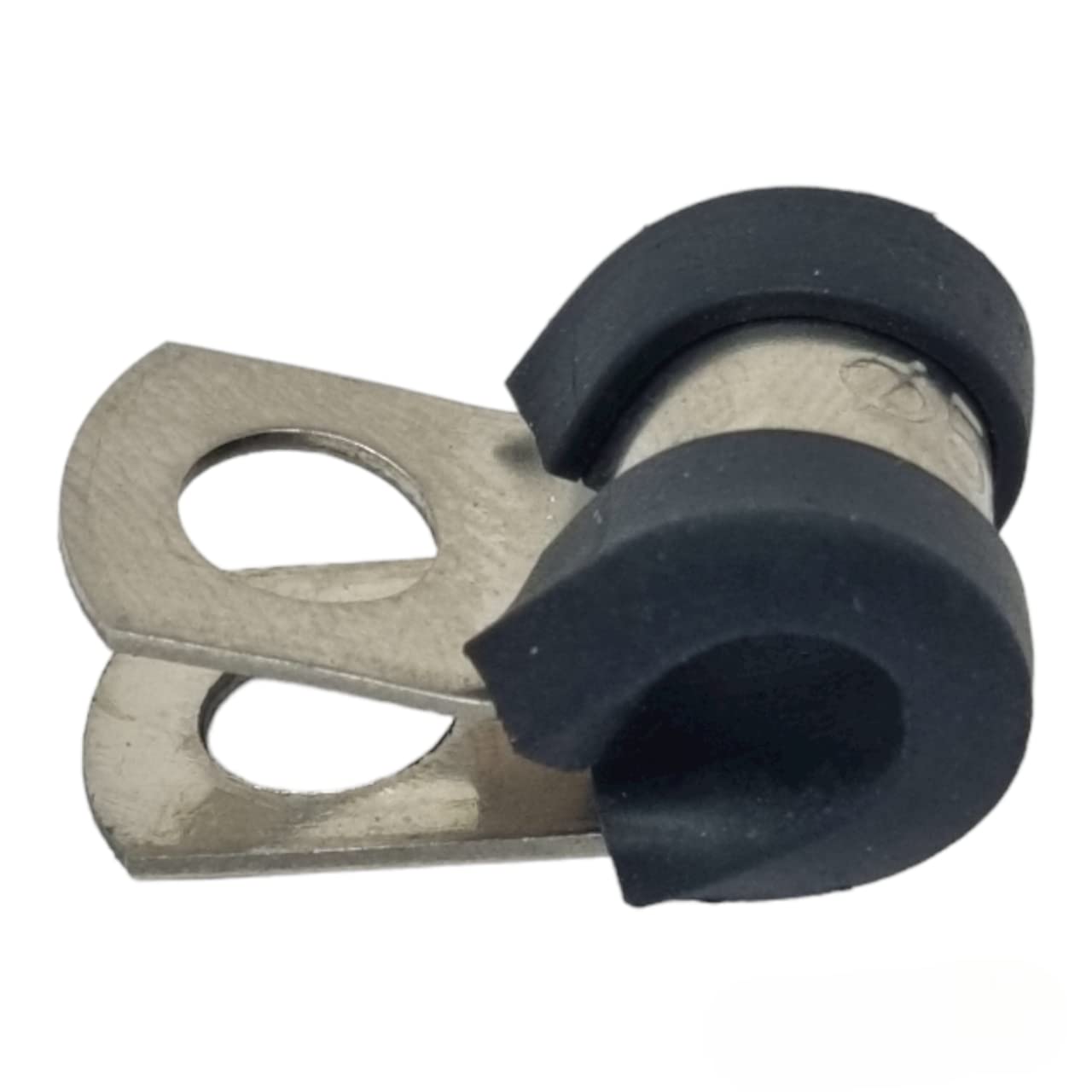 5mm Rubber Lined P Clips Stainless Steel Hose Pipe Clamp - Pack of 5