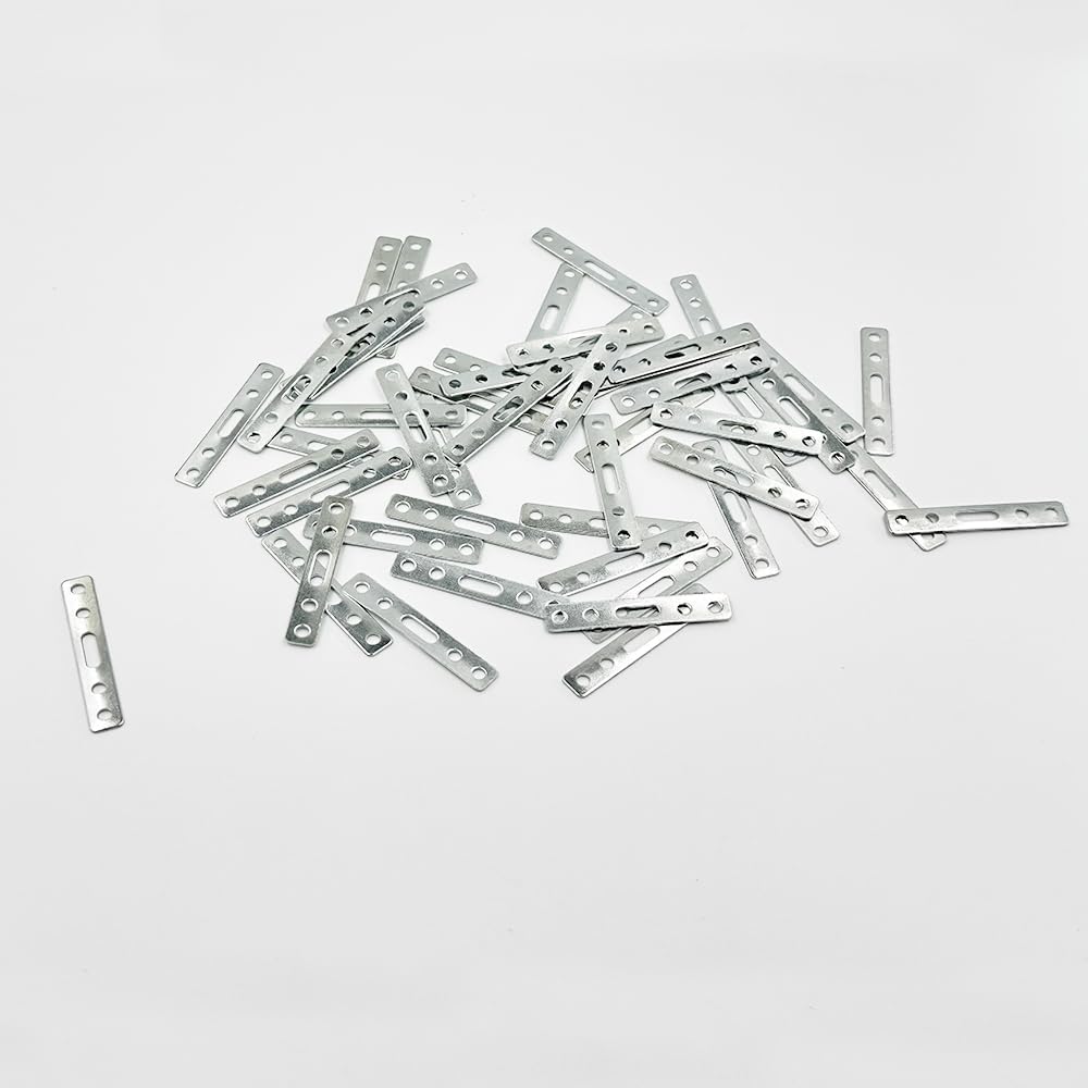 50PCS Model Toy Frame Connect Sheet Metal Angle Iron Fixing Shaft Axles Bracket for RC Car Truck DIY Model Toy Building Part (Style 1)