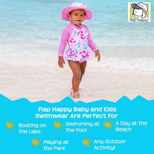 Image of Flap Happy Baby Girls' UPF 50+ Alissa Infant Ruffle Rash Guard Swimsuit