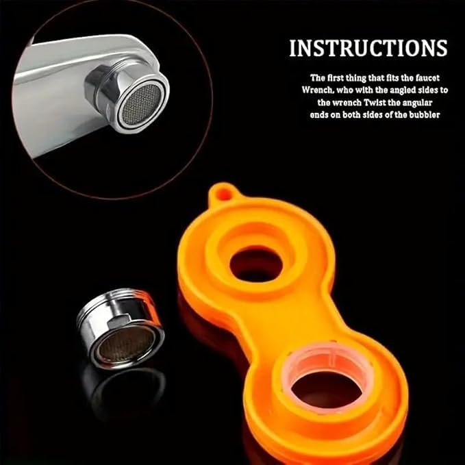 Image of Faucet Aerator Faucat Wrench, Removal Cleaning Tool, Sink Aerator Faucet Installing Tool Wrenchs Wrench Loosener for Bathroom, Kitchen, Sink, Tap, Plumbers Tools