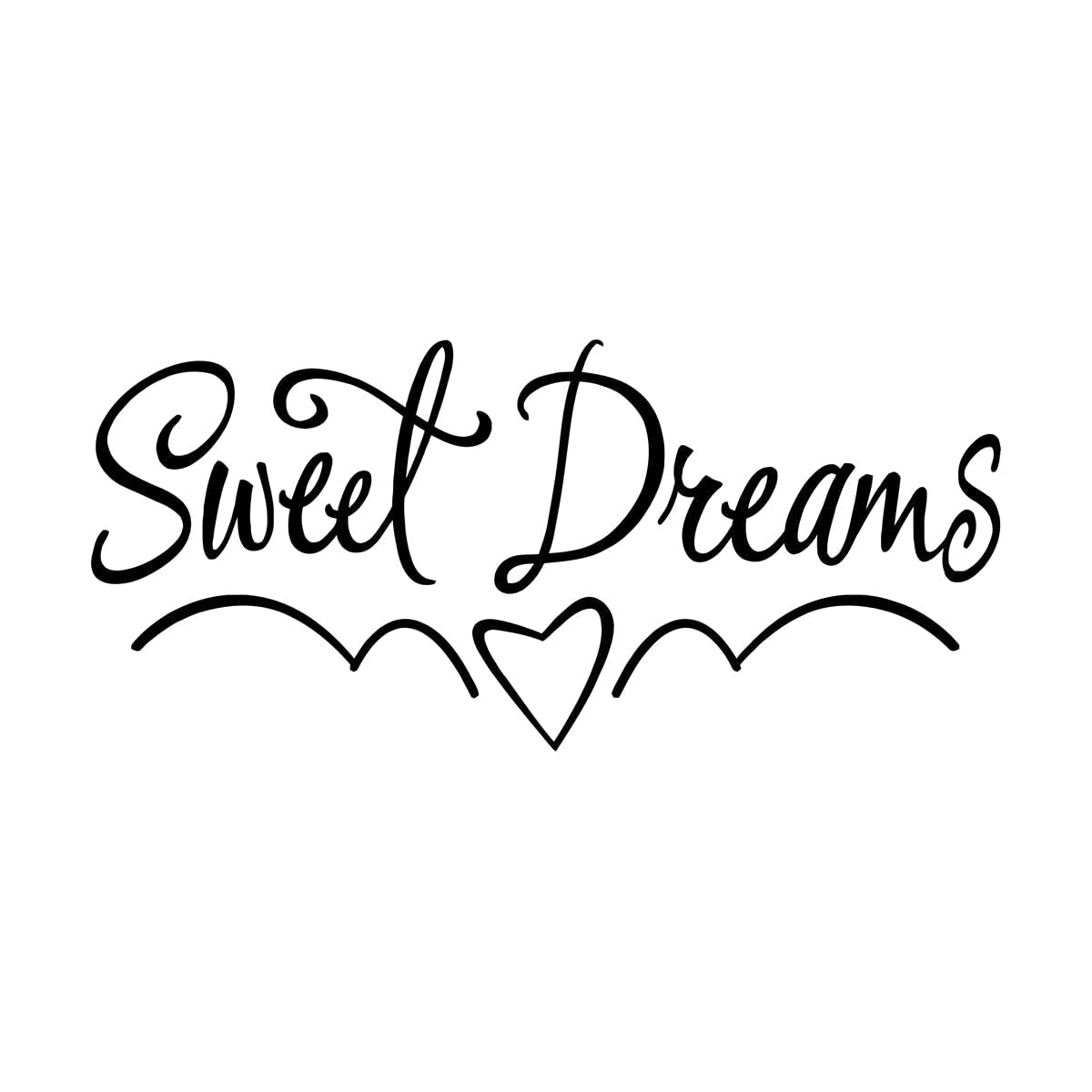 Lzhouting Wall Stickers 0776 Sweet Dreams Kids Bedroom Wall Sticker Quotes Wall Decals For Kis Nursery Baby Bedroom Home Decoration Gifts For Children Large - 52X116cm