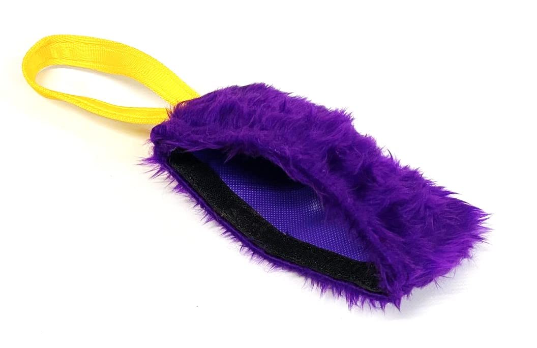 Church Products UK Dog Training Treat Bag Obedience Retrieve Furry Long Prey Dummy With Sewn In Squeaker 7" x 4" In (Purple)
