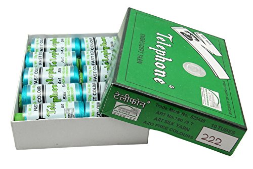 Fils de soie bleu pour broderie machine de haute qualité - 6