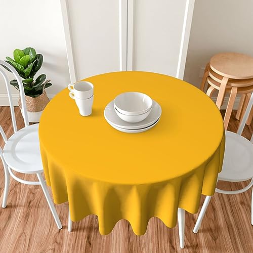 Nappes de table rondes polyester de qualité supérieure textile durable ambré - 6