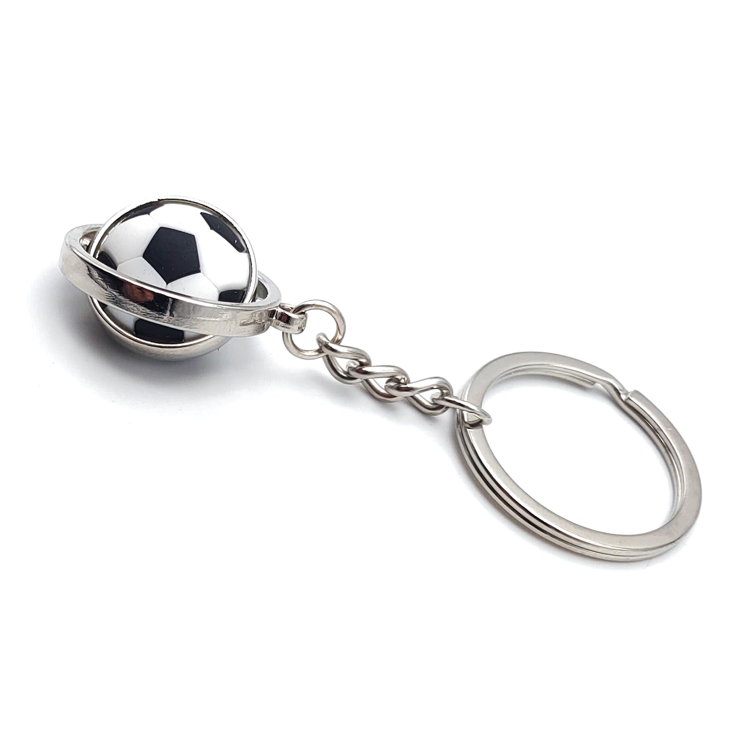 Portachiavi Tascabile Pallone da Calcio Soccer con Anello Portachiavi Accessorio Uomo Donna Regalo