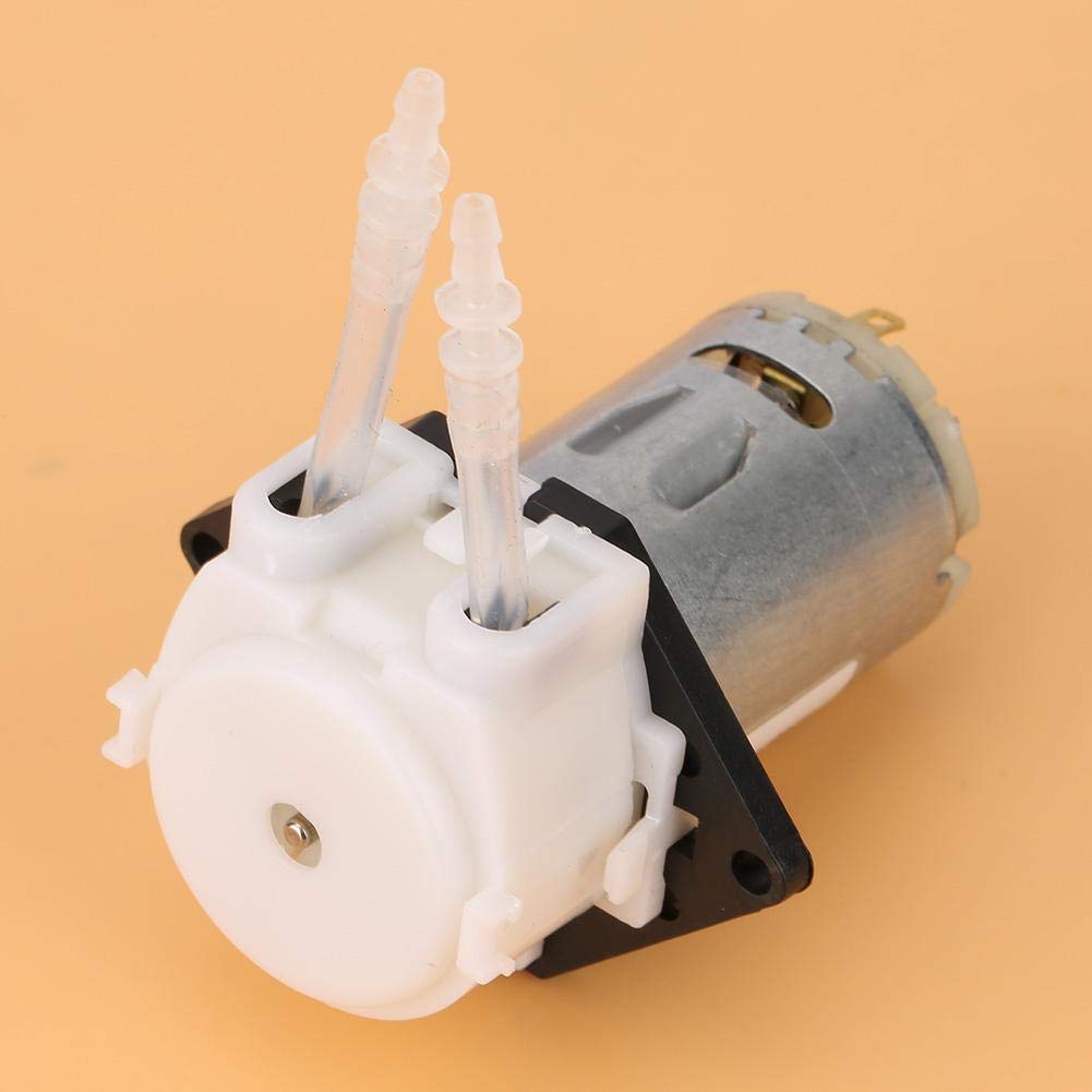 12 V Dc Mikrodozująca Pompa Perystaltyczna Głowica Dozująca Samozasysająca Perystaltyczna Pompa Cieczy (Diy) 2 * 4 Probówki Do Analizy Chemicznej W Laboratorium Akwariowym (Biała)