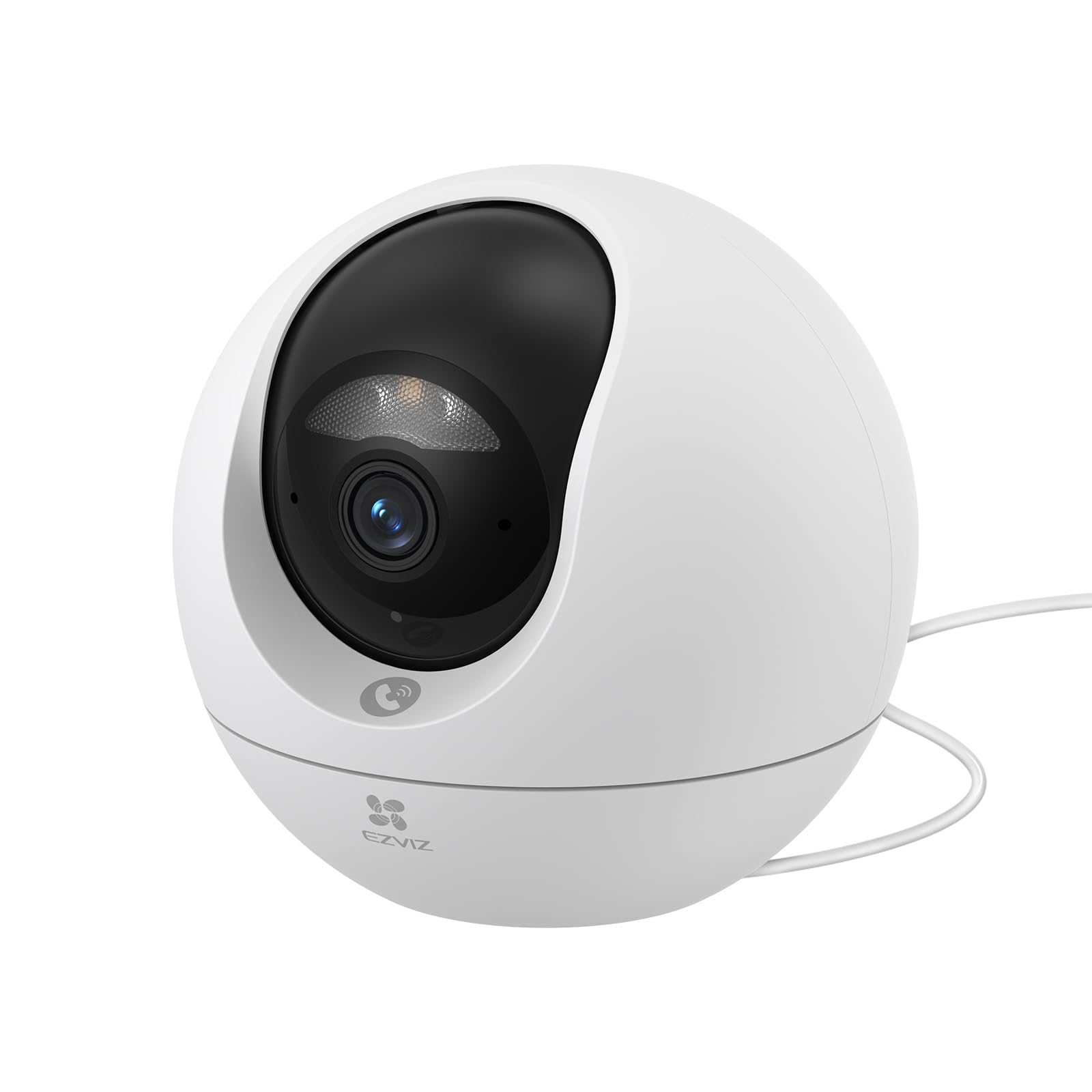EZVIZ 4K Telecamera di sorveglianza WiFi interno 360° Telecamera IP 8MP, AI Rilevamento persone/animali domestici/rumore, visione notturna a colori, monitoraggio e zoom automatico, chiamata