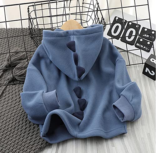 Fleece Jacket for Boys Hooded Zipper Solid Thick Outerwear Toddler Warm Casual Windproof Coat with Pocket4