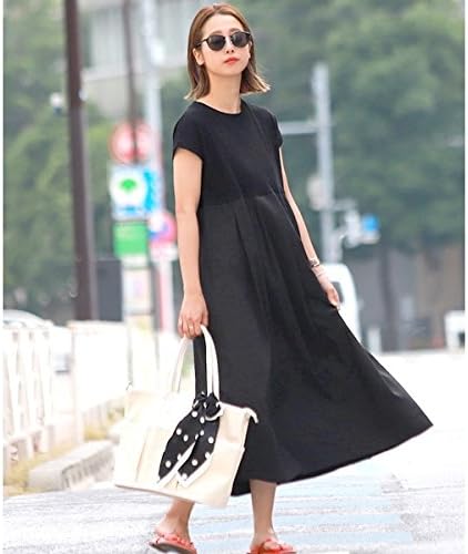 Amazon Co Jp コカ Coca 異素材切り替えフレアワンピース ブラック Onesize 服 ファッション小物