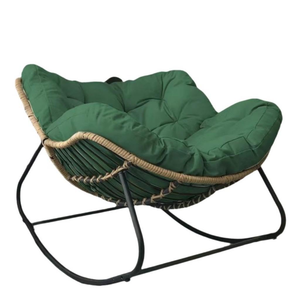 Chaise à bascule extérieur rotin salon de jardin confortable