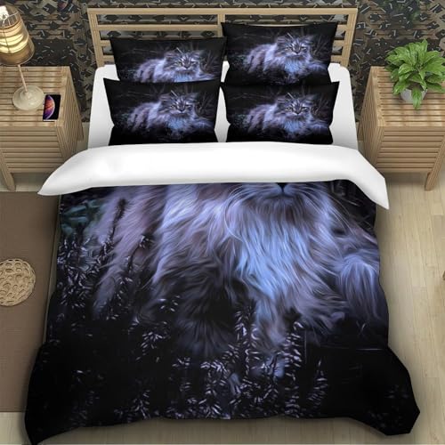 Parure de lit double 200x200cm avec housse de couette 3D douce