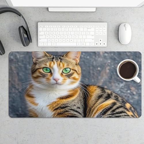Cat Desk Pad Protector Large Waterproof Desk Mat miniatura 5