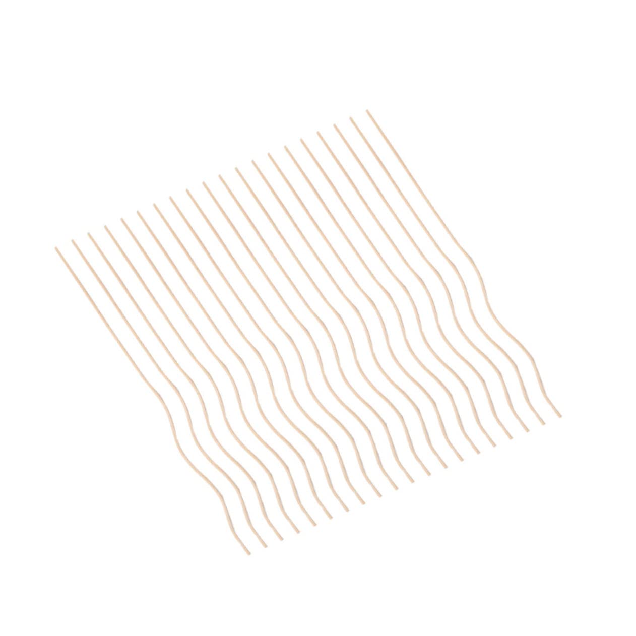 RORPOIR 20pcs Wavy Rattan Diffuser Sticks for Diffuser Light Yellow Natural Fragrance Reeds for Home Air Freshening Living Room Kitchen Bathroom Office