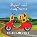 Moped with Sunflowers Calendar 2022: Mini Monthly Planner With Inspirational Quotes