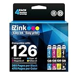 E-Z Ink (Remanufactured Ink Cartridge Replacement for Epson 126 Ink Cartridges T126 to Use with WF-3540 WF-3520 WF-7010 WF-7510 Workforce 630 Workforce 545 Stylus NX430 NX330(BCMY,4 Pack)