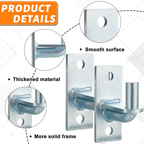 Dunzy Wall Mount Gate Hinges Wall Plate Hinges Heavy Duty Gate Hinges Outdoor Chain Link Gate Hinge Chain Link Fence Gate Hinges With 5/8 Hinge Pin, Screws Not Included (4 Pcs) #TOP2
