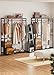 Lulive Clothes Rack, Heavy Duty Garment Rack for Hanging Clothes, Industrial Clothing Racks with Shelves, 2 Fabric Drawers, 4 Hooks, 2 Hanging Rods, Freestanding Closet Organizer