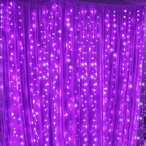 Twinkle Star LED String Curtain Light, Purple, 6 Inches