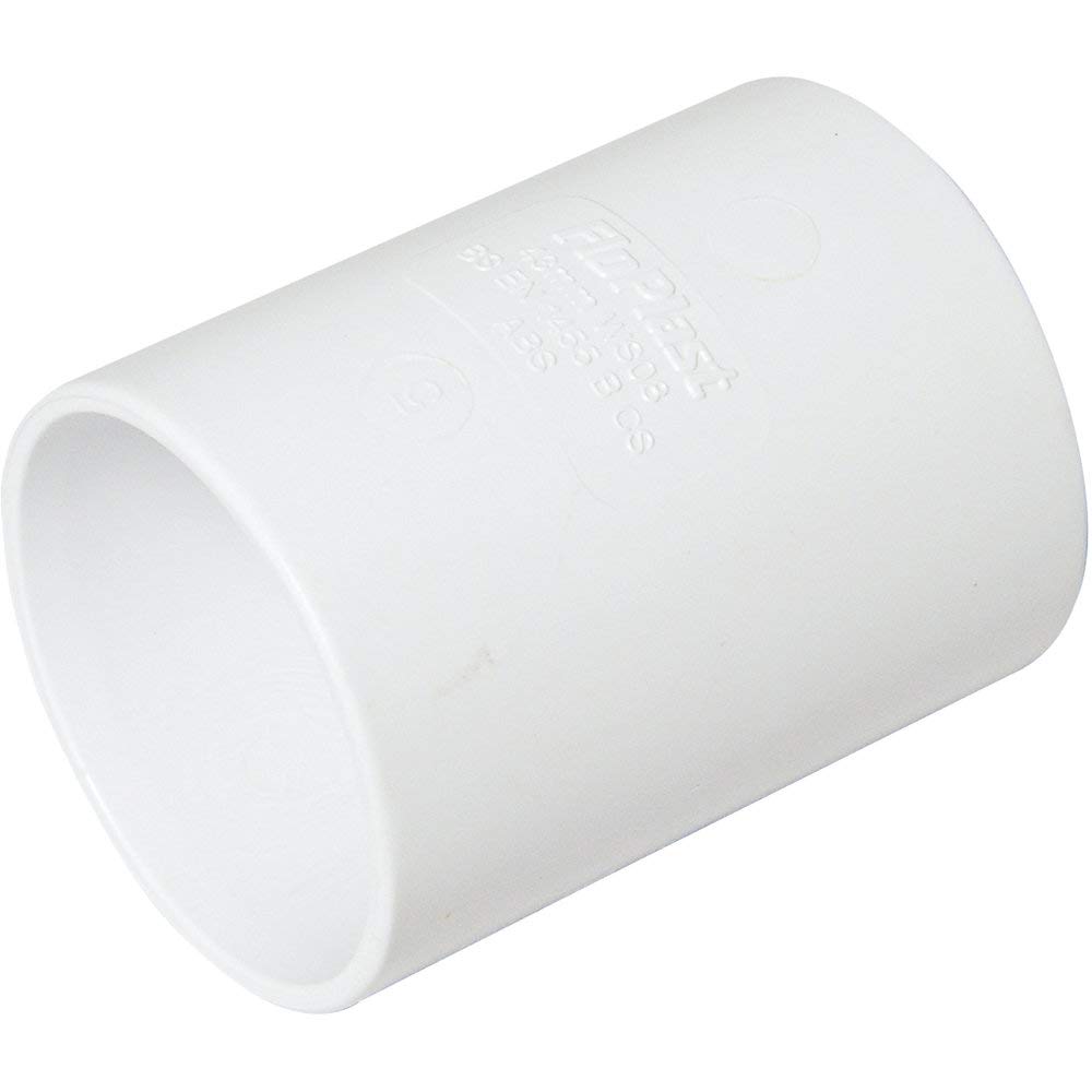 Solvent Weld White 40mm (43mm) Waste Pipe Coupling