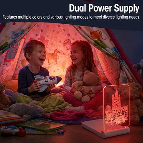 Lámpara 3D recargable USB LED para noche miniatura 3