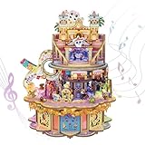 Tonecheer Spieluhr Holz 3D Puzzle, DIY Modellbausatz für Erwachsene, Drehbare Musikbox, Holzpuzzle Geschenke zur Hausdekoration Geschenk für Geburtstag Weihnachten（ Träume Wandern）