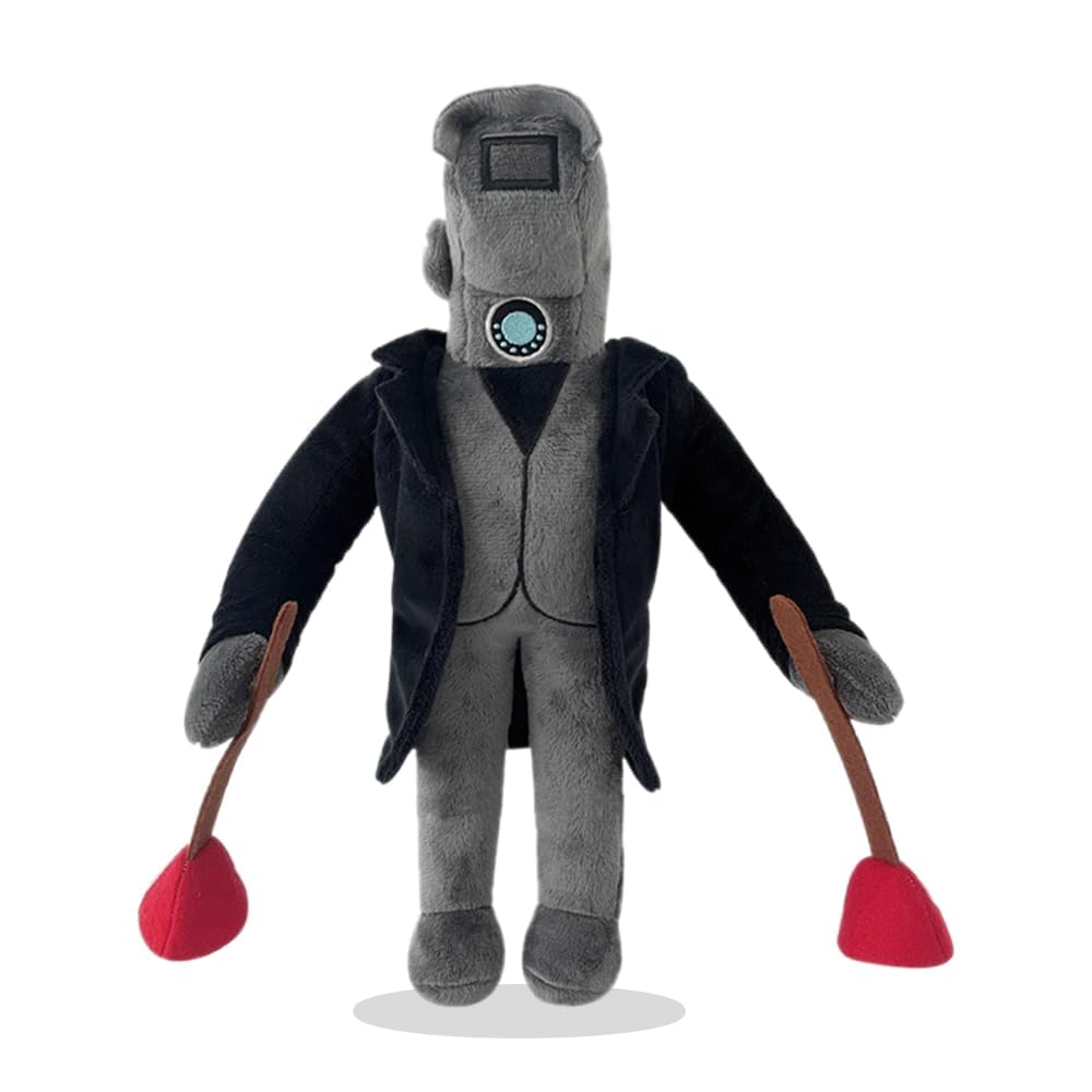 KoMico Toilet Plush, 11 Inch Upgrade Titan Speakerman Bosses Plush Doll, Cameraman, Tv Man Plushies Toys Collectible Gifts for Fans(Toilet Brush Monitor)