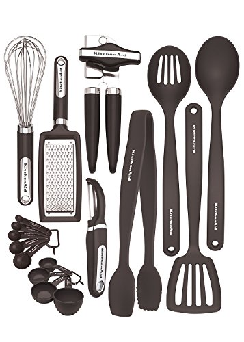 KitchenAid Cook's Series 17-Piece Starter Tool and Gadget Set, Black by Lifetime Brands