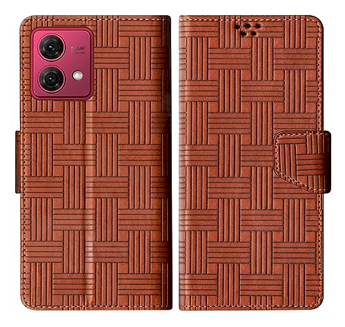 Image of SBMS Flip Cover Back Case Cover for Motorola Moto G84 5G Flip Cover Case Back Cover Case with Magnatic Closure | Inbuilt Stand | Card & Money Pocket (Mat Tan)
