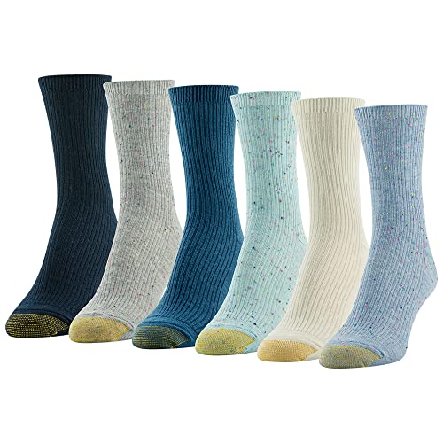 Image of Gold Toe Women's Lola Ribbed Short Crew Socks, 6 Pairs