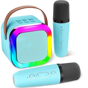 Koolcover K-12 Karaoke-Maschine mit zwei Mikrofone