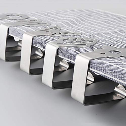 UPKOCH 4Pcs Clips Toalha De Mesa Borboleta Decorativo Tampa De Tabela De Aço Inoxidável Grampos Clip