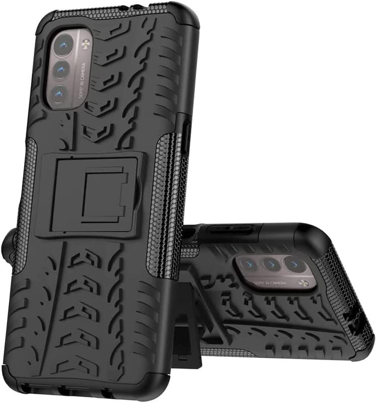 Helix Nokia G11 / G21, Back Cover, Premium Real Hybrid Shockproof Bumper Defender Cover, Kick Stand Hybrid Desk Stand Back Case Cover for Nokia G11 / G21 - Black (B0BRQKZWNJ) Amazon Price History, Amazon Price Tracker